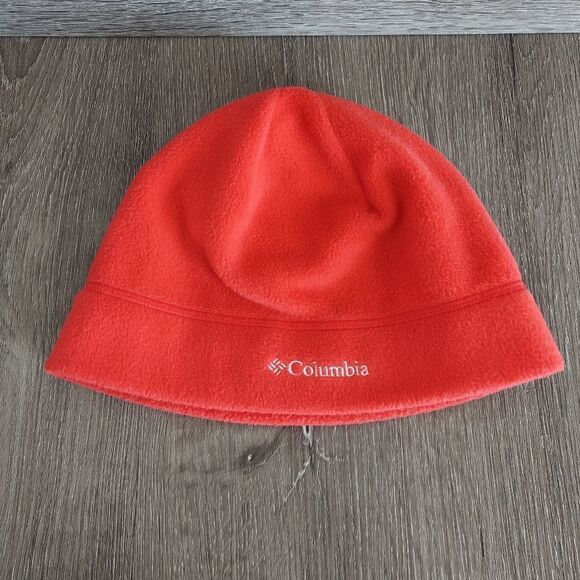 Columbia Kid's Red Fleece Beanie Youth L/XL - Picture 1 of 5